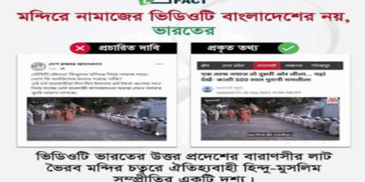 Fact Check: Indian Video Falsely Shared as Incident in Bangladesh Temple