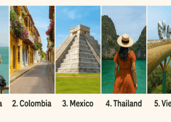 The top five nations to travel to in 2025.