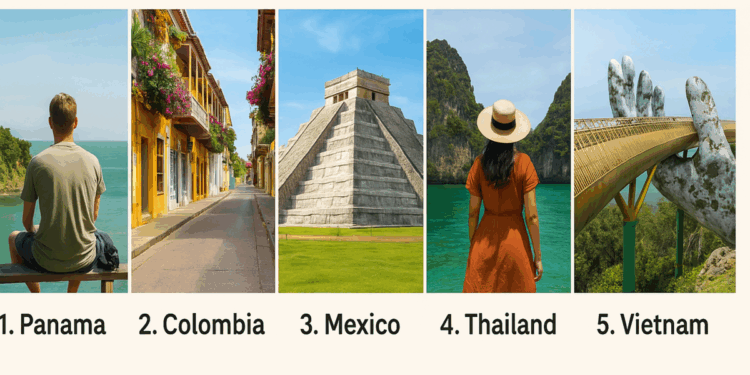 The top five nations to travel to in 2025.