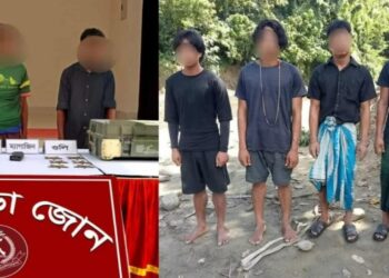বান্দরবানে সেনাবাহিনী-বিজিবির যৌথ অভিযান: অস্ত্র-গুলি ও বিস্ফোরকসহ ৬ জন আটক