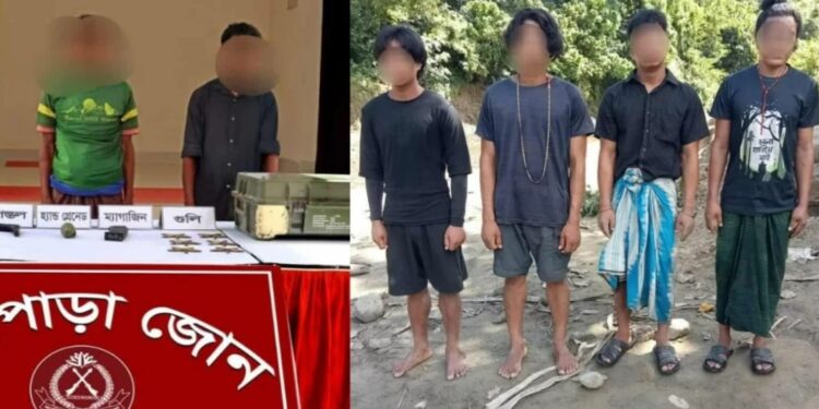 বান্দরবানে সেনাবাহিনী-বিজিবির যৌথ অভিযান: অস্ত্র-গুলি ও বিস্ফোরকসহ ৬ জন আটক