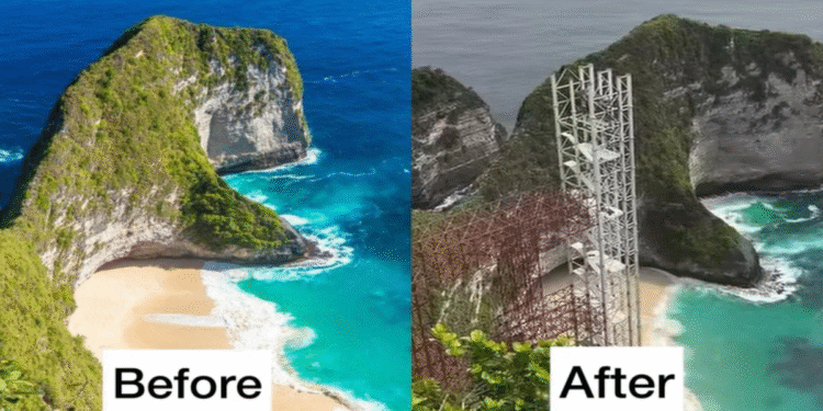 পরিবেশের ক্ষতির আশঙ্কায় বালিতে চিনা সংস্থার কাঁচের লিফট নির্মাণ স্থগিত