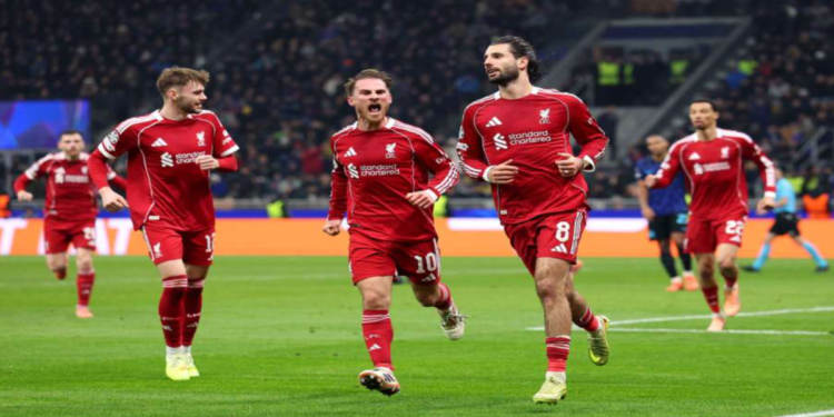 শেষ মুহূর্তের পেনাল্টিতে ইন্টারকে হারিয়ে লিভারপুলের গুরুত্বপূর্ণ জয়