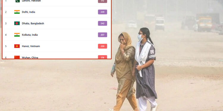ঢাকার বায়ু আজ অস্বাস্থ্যকর, দূষণে শীর্ষে লাহোর