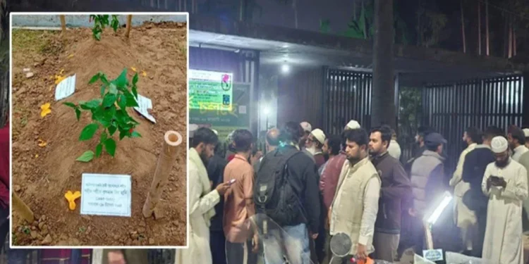 শহীদ ওসমান হাদির কবর দেখতে রাতেও মানুষের ঢল, থাকবে পুলিশি প্রহরা
