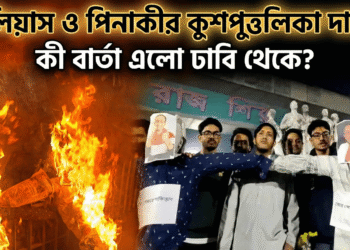 ইলিয়াস ও পিনাকীর কুশপুত্তলিকা দাহ : কী বার্তা এলো ঢাবি থেকে?