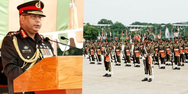 আধুনিক সমরাস্ত্রে সজ্জিত পেশাদার বাহিনী গড়ার অঙ্গীকার সেনাপ্রধানের