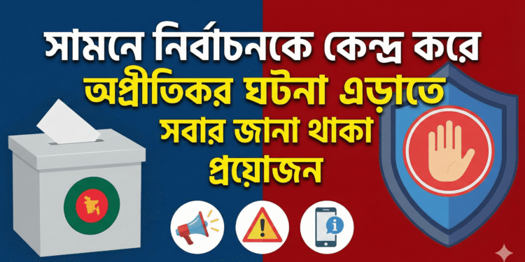 সামনে নির্বাচনকে কেন্দ্র করে অপ্রীতিকর ঘটনা এড়াতে সবার জানা থাকা প্রয়োজন