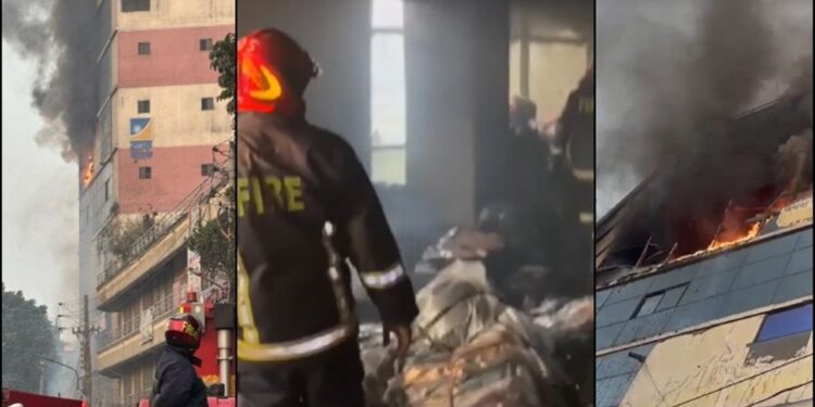 বাবুবাজারে বহুতল ভবনে ভয়াবহ অগ্নিকাণ্ড: ১৭ জনকে অক্ষত অবস্থায় উদ্ধার করল ফায়ার সার্ভিস