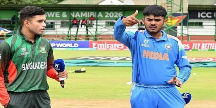 অনূর্ধ্ব ১৯ বিশ্বকাপ ম্যাচে টসে হাত মেলানো হয়নি, পরে খেলাশেষে সৌজন্য বিনিময়