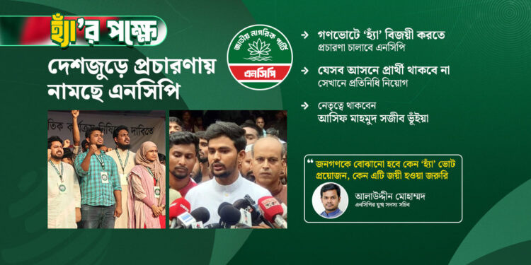 গণভোটে ‘হ্যাঁ’ জয়ী করতে এনসিপির মেগা পরিকল্পনা: দেশজুড়ে নামছে ২৭০ ‘অ্যাম্বাসেডর’