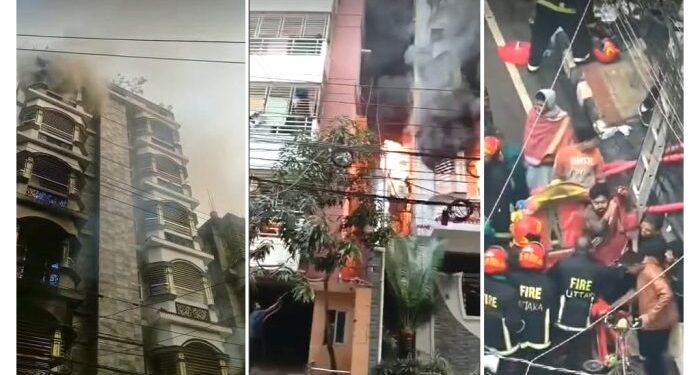 উত্তরায় অগ্নিকাণ্ডে ৬ মৃত্যু