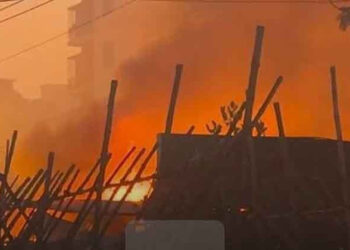 দাউদকান্দির গৌরীপুর বাজারে আগুন, ২৫ দোকান পুড়ে ছাই