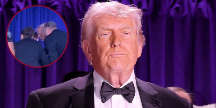 লুকাতে গিয়ে হুমড়ি খেয়ে পড়ে যান ট্রাম্প